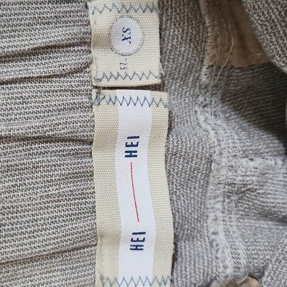 Anthropologie Hei Hei Pull On Beachy Cotton Tapered Casual Pants Grey Size XS - Picture 3 of 10